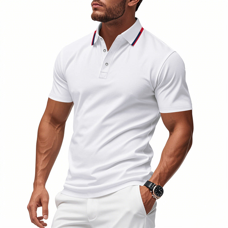 Herren Polo-Shirt mit modernem Kragen und atmungsaktiver Struktur R&B