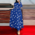 Damen Maxikleid mit auffälligem Polka-Dot-Muster R&B