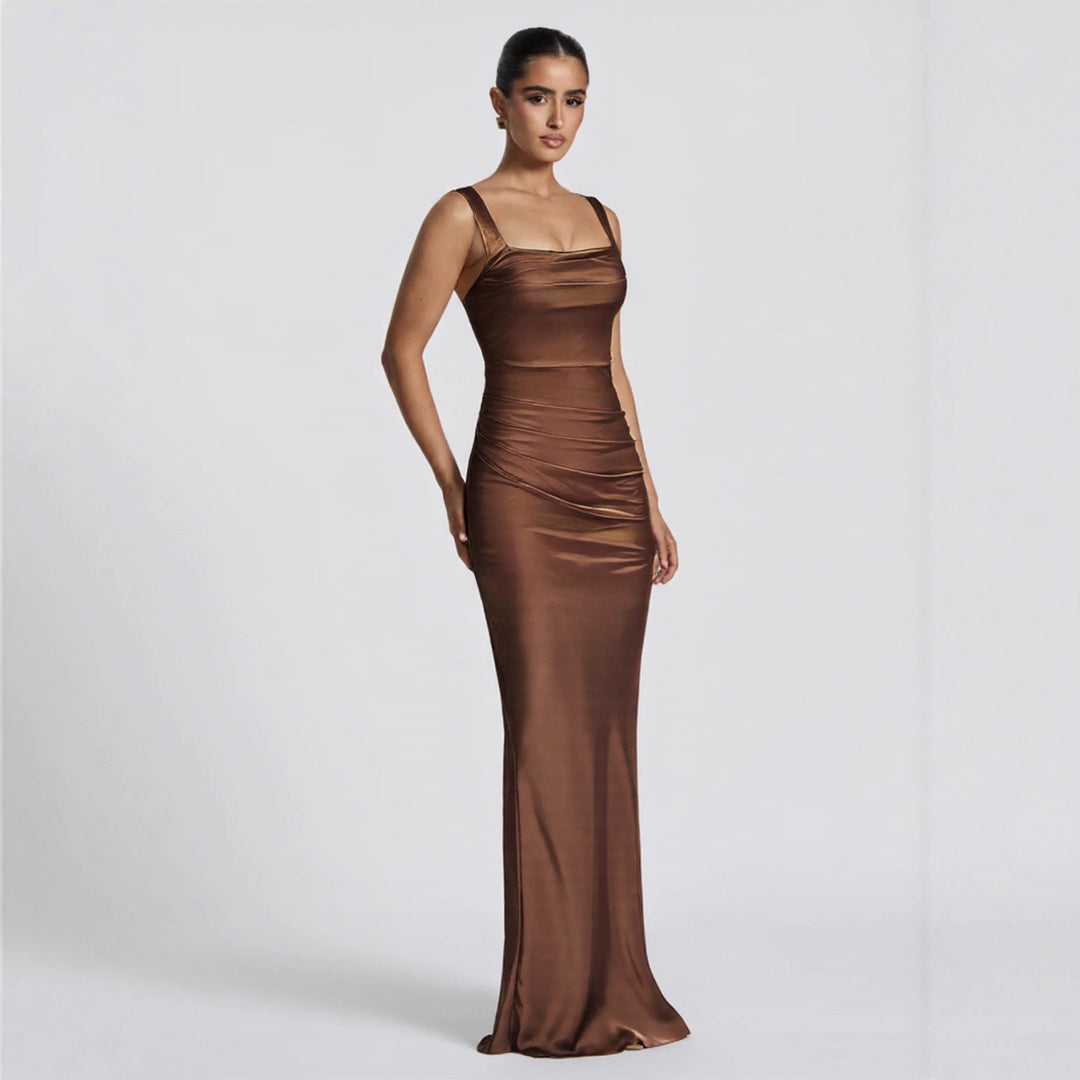 Damen Langarm Abendkleid R&B