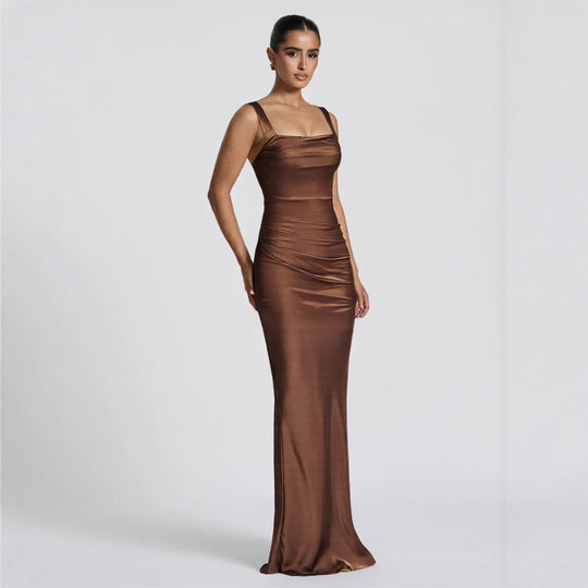 Damen Langarm Abendkleid R&B