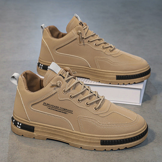 Herren Modische Leder Sneakers mit atmungsaktiver Konstruktion R&B