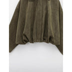 Damen modische Oversize-Jacke mit verstecktem Bund und Schulterdetails R&B