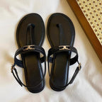 Damen elegante Zehentrenner-Sandalen mit modischem Riemendesign R&B