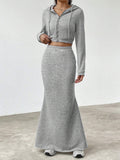 Damen Hoodie und Maxi-Rock Set R&B