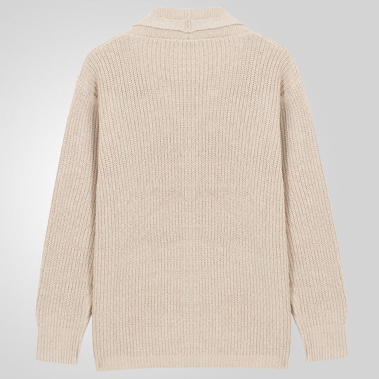 Herren Strickjacke mit strukturiertem Design und eleganten Knöpfen R&B