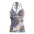 Damen-Bikinitop mit floralem und animalischem Muster R&B