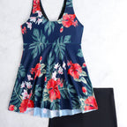 Damen Tankini-Set mit floralem Design und verstellbarem Oberteil R&B