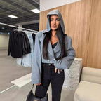 Damen Sportliches Kleid mit Kragen und langen Ärmeln R&B