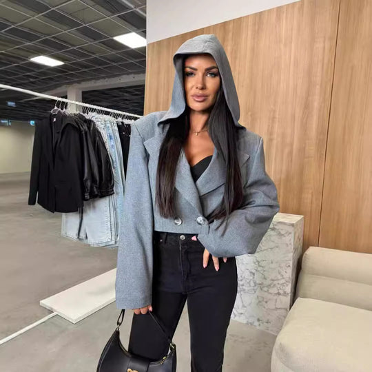 Damen Sportliches Kleid mit Kragen und langen Ärmeln R&B