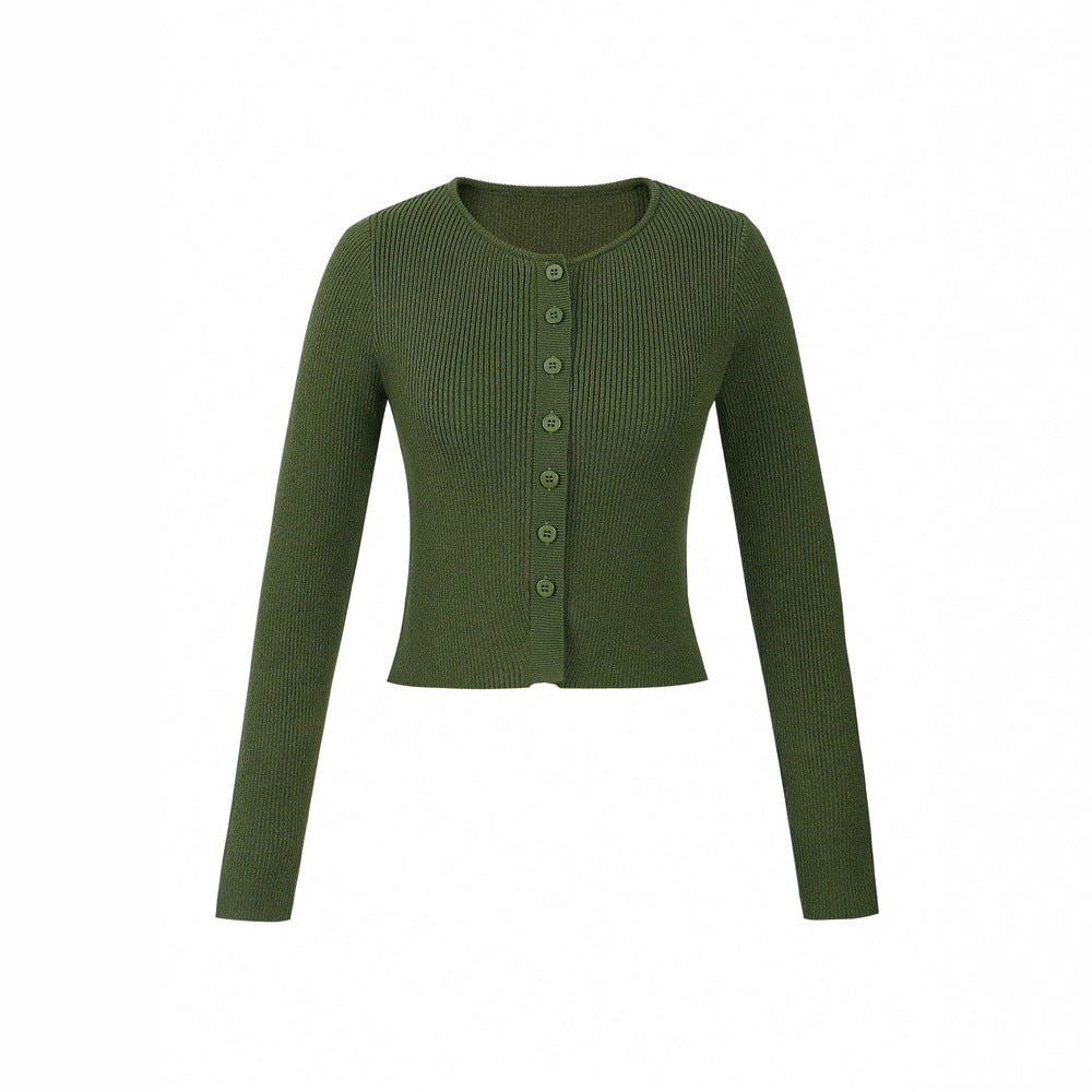 Strickjacke Damen figurbetont mit Knopfleiste