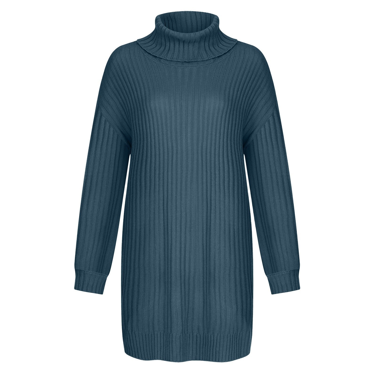 Damen Strickkleid mit hohem Kragen R&B