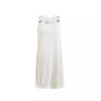 Damen Minikleid mit Wellenstruktur und dekorativen Ringen R&B