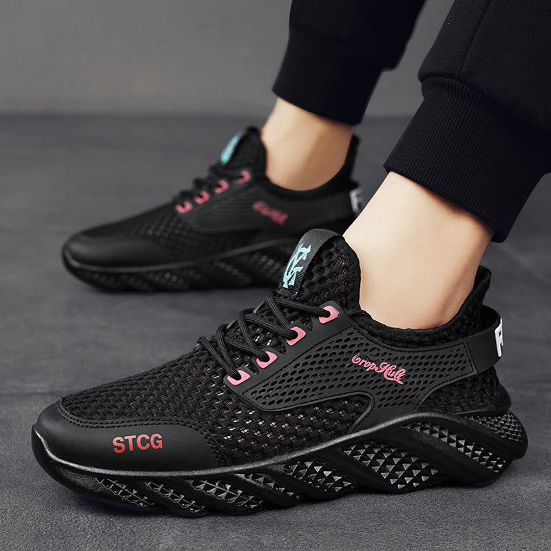 Damen atmungsaktive Mesh-Sneaker mit flexiblem Sohlen-Design