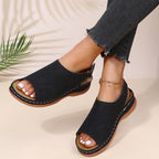 Damen elegante Sandalen mit atmungsaktiven Perforierungen