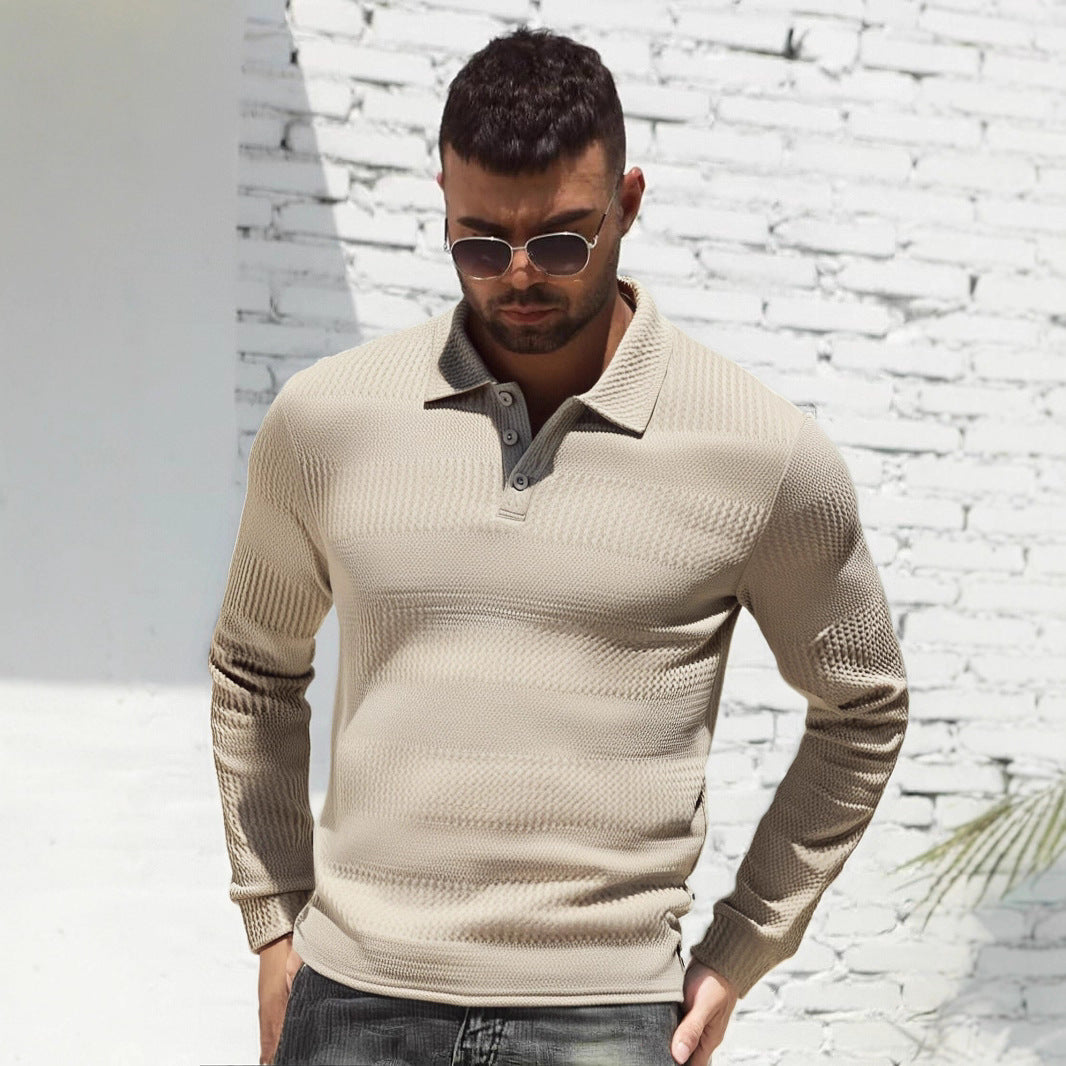 Herren Langarm Poloshirt R&B