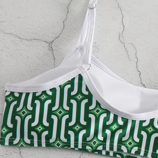 Damen Bikini-Set mit verträumtem geometrischem Muster R&B