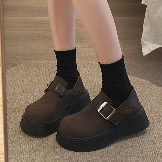Damen Plateau-Schuhe mit modischem Riemen von R&B