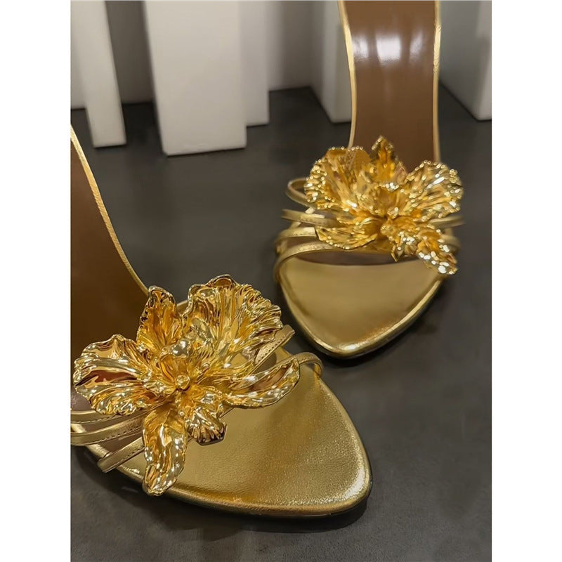 Damen elegante High Heels mit floralem Dekor R&B