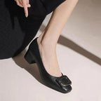 Damen elegante Ballerinas mit auffälligem Schnallen-Detail R&B