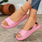 Damen bequeme Slingback-Sandalen mit elegantem Blockabsatz und atmungsaktiver Sohle R&B