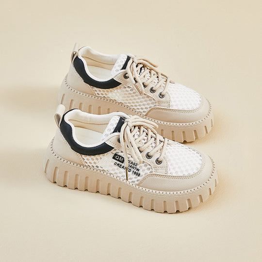 Damen Sportliche Sneakers mit atmungsaktiver Mesh-Oberfläche und rutschfester Gummisohle R&B