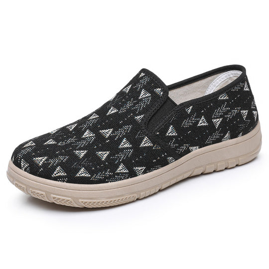 Damen Bequeme Slip-On Schuhe mit farbenfrohem Muster R&B