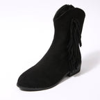 Damen Western-Stiefel mit fransiger Verzierung und bequemer Sohle R&B