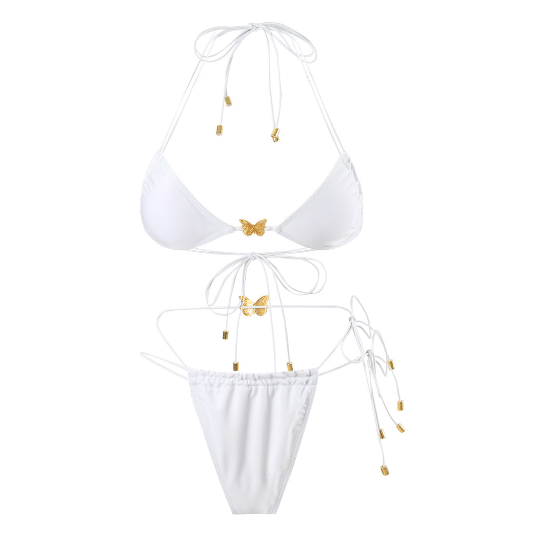 Damen Triangel-Bikini mit zarten Schmetterlingsakzenten R&B