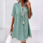 Damen Sommerkleid mit modischem Muster R&B
