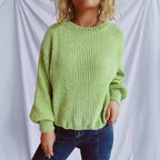Damen Grobstrickpullover mit weitem Schnitt und strukturiertem Design R&B
