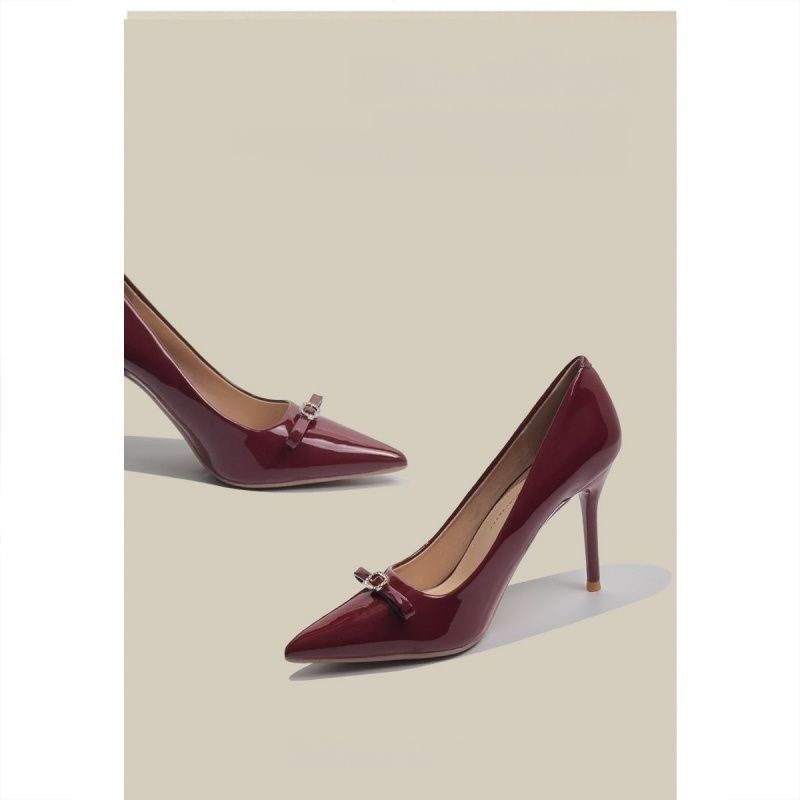 Damen elegante High Heel Pumps mit zartem Schleifendetail R&B