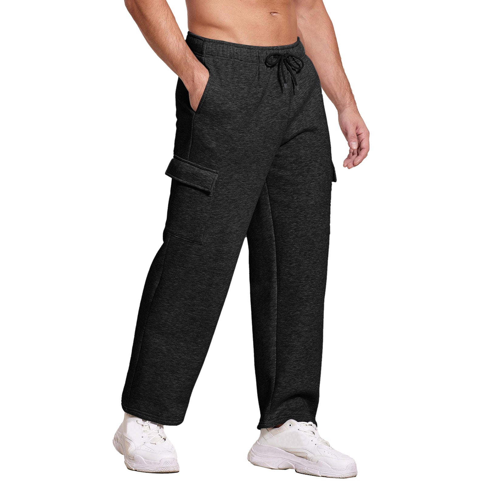 Damen nan weiche Cargo-Jogginghose mit Kordelzug und Seitentaschen R&B