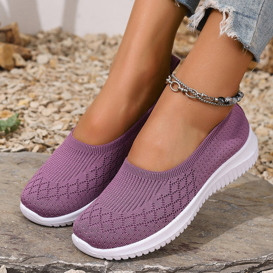 Damen Bequeme und atmungsaktive Slipper mit elastischem Bündchen R&B