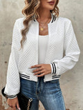 Damen leichte Steppjacke mit Sportstreifen R&B
