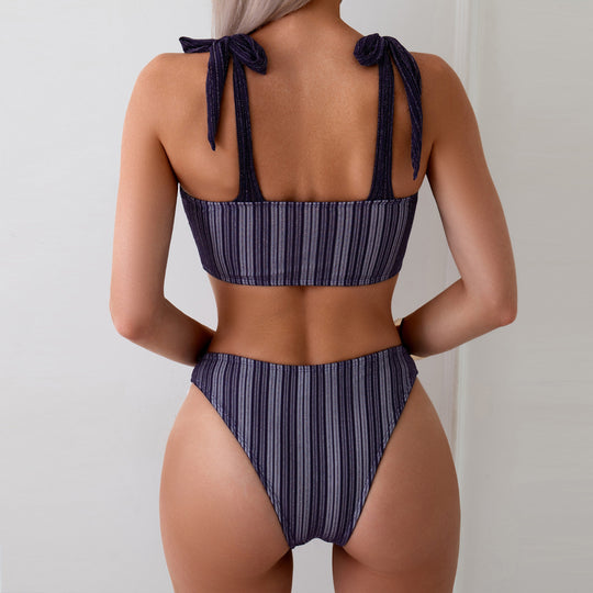 Damen Sportliches Bikini-Set mit modischen Rüschendetails R&B