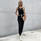 Damen Jumpsuit mit elastischem Taillenbund und praktischen Taschen R&B