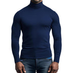 Herren atmungsaktives Rollkragen-T-Shirt aus weichem Jersey R&B