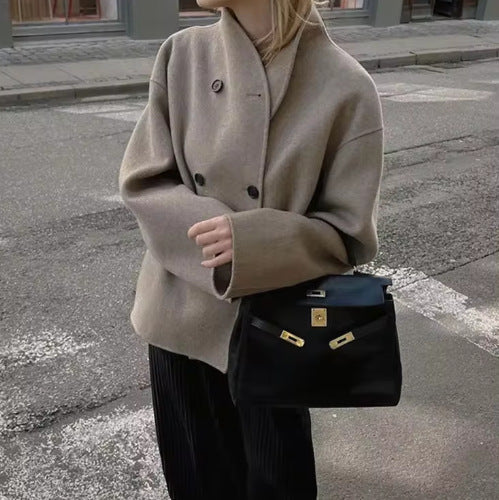 Damen Oversized Wolljacke im modernen Stil R&B
