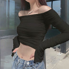Damen modische Langarmbluse R&B