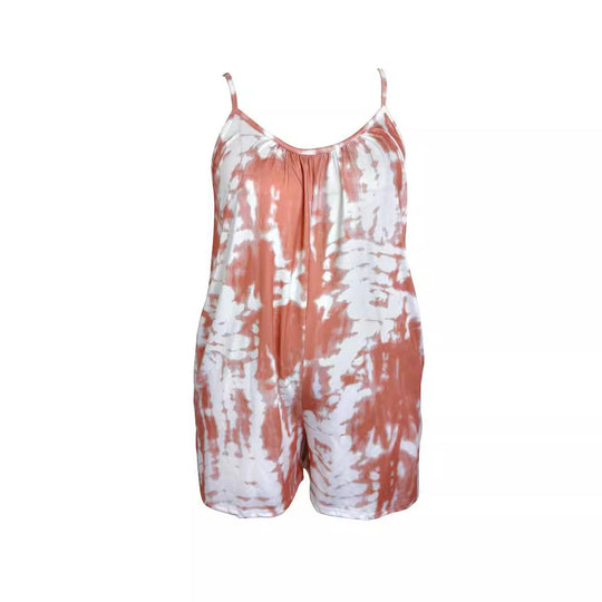 Damen Sommerlicher Jumpsuit mit verstellbaren Trägern und praktischen Taschen R&B