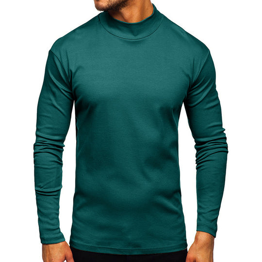 Herren Langarmshirt mit Stehkragen aus hochwertigem Material R&B