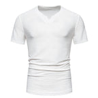 Herren V-Ausschnitt T-Shirt mit strukturiertem Design