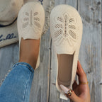 Damen Atmungsaktive Slip-On Ballerinas mit floralem Design R&B