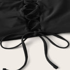 Damen Bandeau-Bikini mit hochgeschnittenem Unterteil