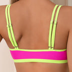 Damen Sportlicher Bikini mit modernen Cut-Outs und verstellbaren Trägern R&B