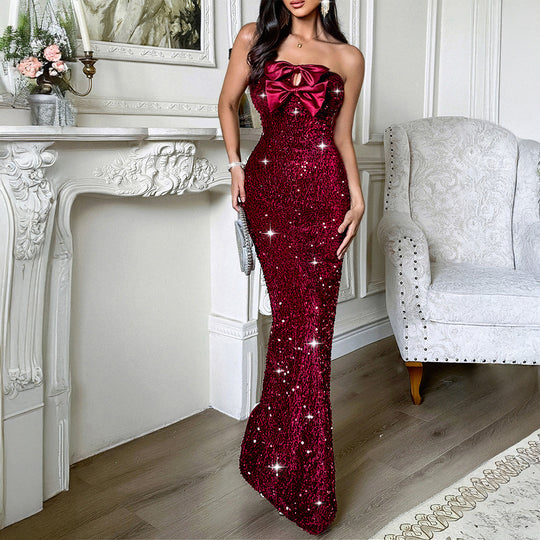 Damen Glamouröses Abendkleid mit funkelnden Pailletten R&B