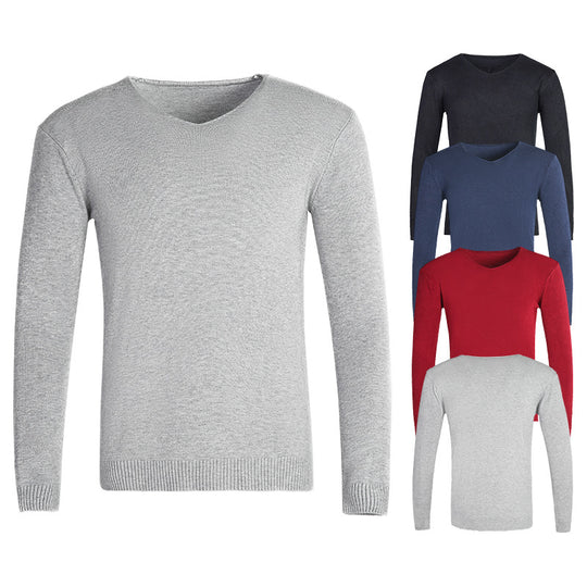Herren klassischer V-Ausschnitt Pullover R&B
