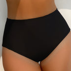 Damen Hochtaillierte Bikini-Hose mit vielseitigem Raffungselement und figurformendem Schnitt R&B