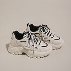Damen Sportliche Chunky Sneakers mit atmungsaktiver Oberflächenstruktur R&B