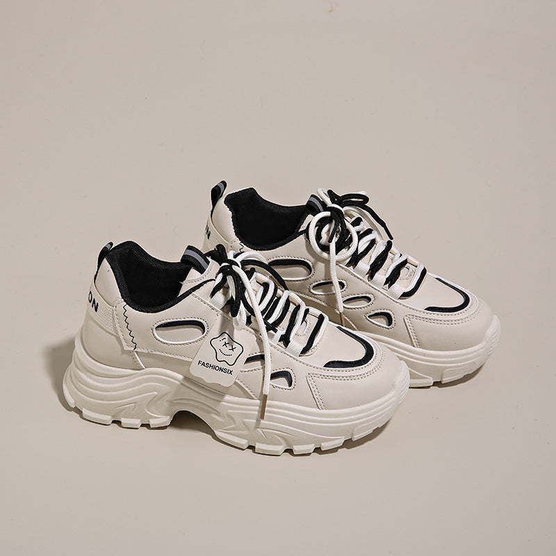 Damen Sportliche Chunky Sneakers mit atmungsaktiver Oberflächenstruktur R&B